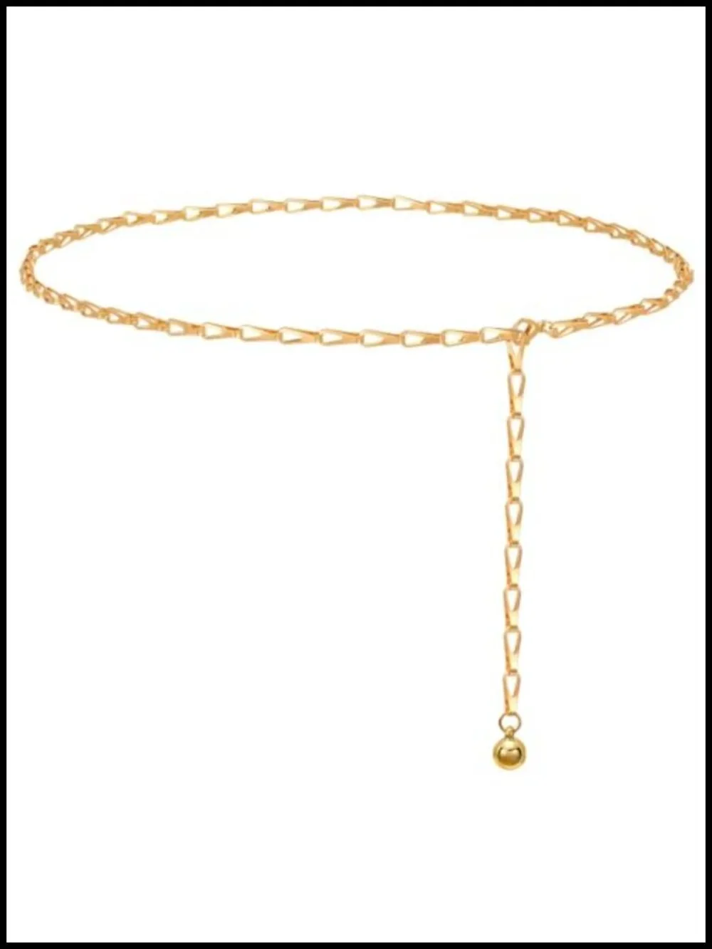 Adjustable O-Ring Metal Waist Chain Belt Women Link Belt Body Chain